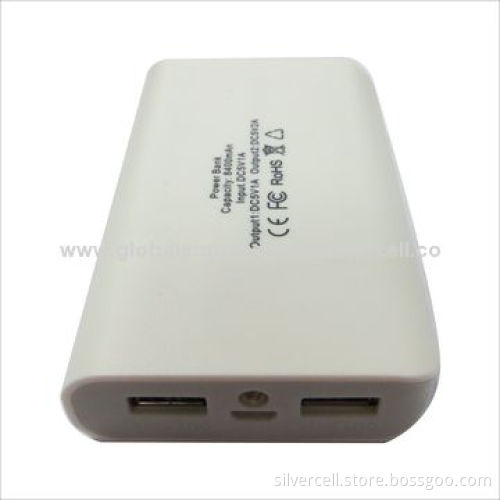 Portable Power Bank for Mobile Phones with CE Mark and 8,400mAh Capacity